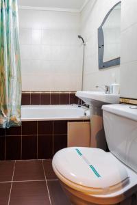a bathroom with a toilet and a sink at Толедо in Petropavlovsk