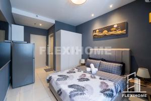 KLIA-KLIA 2, Comfy Studio, Horizon Suites Sepang-Dengkil by Flexihome-MY客房内的一张或多张床位