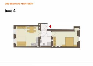 Plano de Downtown Suites Kodanska