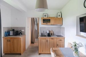 Kuchyňa alebo kuchynka v ubytovaní Apartamenty Przystanek Grapa