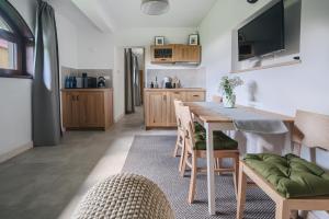 Kuchyňa alebo kuchynka v ubytovaní Apartamenty Przystanek Grapa