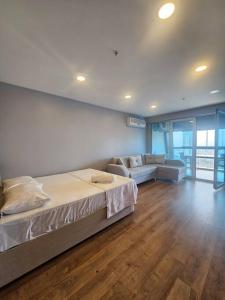 Cama o camas de una habitación en İstanbul Beylikdüzü Tüyap Stüdyo Panorama Daire