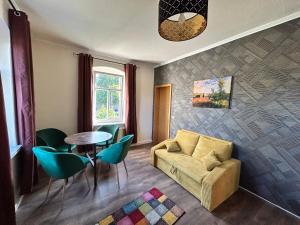 Χώρος καθιστικού στο Idyllische Ferien-Residenz am Sonnenhübel in Waltersdorf