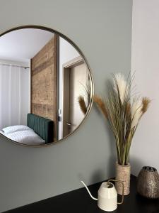 Letto o letti in una camera di Apartmány Čerňák - Dolňák - 4-6 osob, terasa, grill, dvě parkovací místa