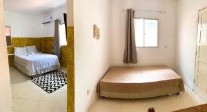 Postel nebo postele na pokoji v ubytování Flat-Centro Morro de São Paulo-Mare mansa B