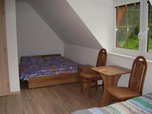 A bed or beds in a room at Privat Mikyska