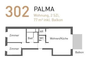Plan piętra w obiekcie Das Stadthouse