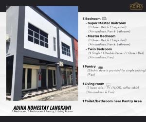 a screenshot of a flyer for a house at Adina Homestay Langkawi ~Spacious Homestay~ in Kuah