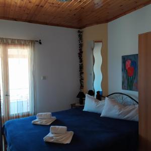 Postel nebo postele na pokoji v ubytování Aspri Villa
