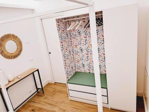 Ένα ή περισσότερα κρεβάτια σε δωμάτιο στο Villa The Green Door - Casa Vacanze vicino a Roma