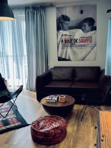 Area soggiorno di Kazbegi Stylish Apartment