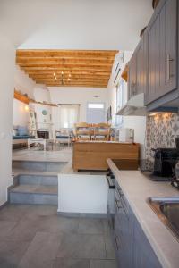Kuchyň nebo kuchyňský kout v ubytování Amphitrite Apartments Skyros