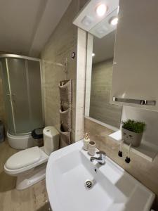 Koupelna v ubytování La Maison Apartment Skopje + 3 fotografie