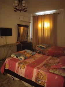 Elfahd في القاهرة: غرفة نوم بسريرين وتلفزيون بشاشة مسطحة