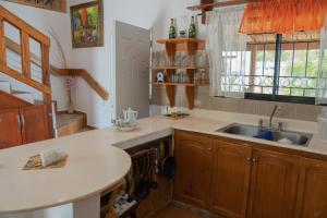 a kitchen with a sink and a counter at Villa Rosandri in Bayahibe +30 photos