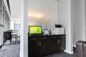 an office with a desk with a computer on it at Loop 1BR w Gym Pool nr Financial District CHI-232 in Chicago