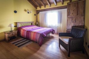 Katil atau katil-katil dalam bilik di Centro de Turismo Rural La Coruja del Ebro