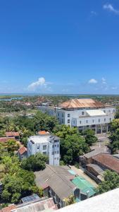 an overhead view of a city with white buildings at Luxury Apartment near airport in Negombo