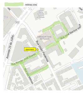 una mappa dei miglioramenti proposti per la zona di parcheggio di A place to rest and enjoy a Piedade