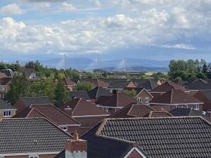 a group of roofs in a residential neighborhood at Duloch Bridge View in Dunfermline