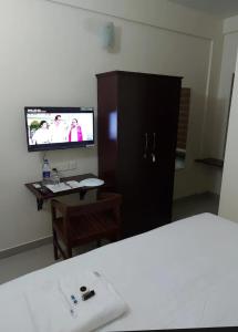 TV a/nebo společenská místnost v ubytování Masterkey Deluxe Rooms