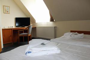 Postel nebo postele na pokoji v ubytování Hotel Sächsisches Haus