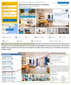 a page of a website with a picture of a house at Apartamentos Marino Superior Casa Azahar in Alcossebre