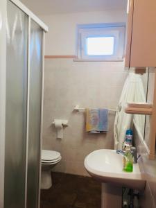 Baño pequeño con aseo y lavamanos en CountryHome - Casale 32 - Intera Villa en Moscufo