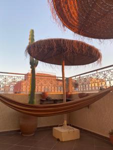 Balkón nebo terasa v ubytování Fleur de cactus, Guesthouse, Tamraght