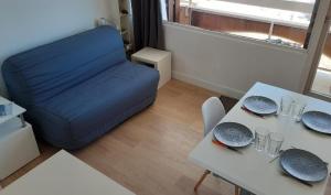 Χώρος καθιστικού στο Appartement Ski aux pieds