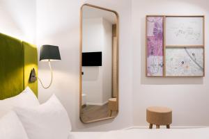 Voodi või voodid majutusasutuse Bio-Hotel Schani Wienblick toas