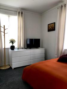 TV a/nebo společenská místnost v ubytování Bright & Comfy Stay in Newly Renovated Home with parking