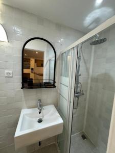 Koupelna v ubytování Appartement moderne Santa Giulia