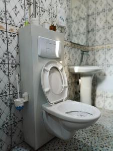 bagno con servizi igienici e sedile di RESIDENCE DORANA a Kribi