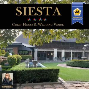 un collage de photos d'une maison d'hôtes et d'un lieu de mariage dans l'établissement Siesta Guesthouse & Wedding Venue - Frankfort, à Frankfort
