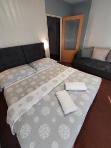 Postel nebo postele na pokoji v ubytování Hotel Boršičanka