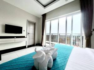 Twin Hotel Kampot客房内的一张或多张床位