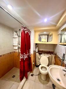 a bathroom with a toilet and a sink at Cubic P 1902 in Cebu City