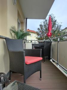 Balkón nebo terasa v ubytování Ferienwohnung O9