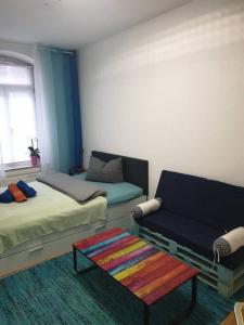 Postel nebo postele na pokoji v ubytování Gemütlicher Rückzugsort mit orientalischem Flair