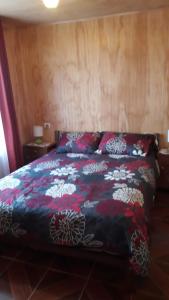 Postel nebo postele na pokoji v ubytování Cabaña ecológica