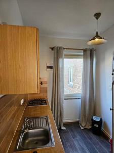 Kuchyň nebo kuchyňský kout v ubytování Logement Cracovie 93 /1 1