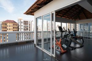 Fitness centrum a/nebo fitness zařízení v ubytování E&V Apartment