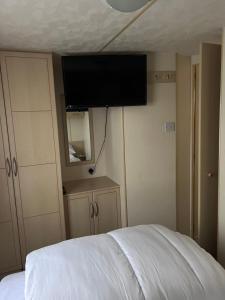 TV a/nebo společenská místnost v ubytování S422 Golden Palm 8 Berth Caravan