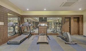 Fitness centrum a/nebo fitness zařízení v ubytování Hotel Radiant