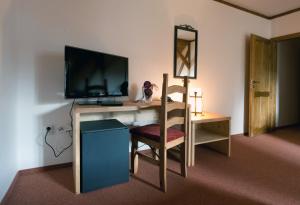 TV a/nebo společenská místnost v ubytování Wellness Hotel Holzberg