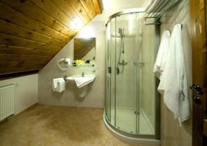 Koupelna v ubytování Wellness Hotel Holzberg