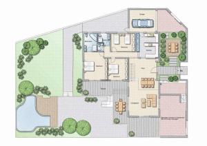 План на етажите на Villa Rhulani - Luxurious modern Villa in Hout Bay