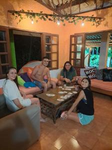 O zonă de relaxare la Macondo Hostel