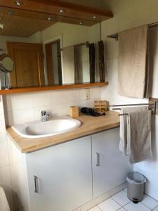 Koupelna v ubytování Ferienwohnung Buchenblick + 16 fotografií